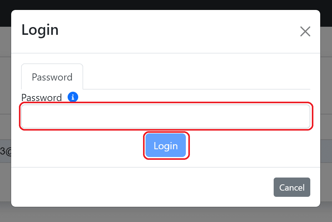 パスワード入力
